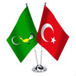 Gazneliler ve Türkiye - Saten Masa Bayrağı