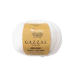 Gazzal 415 Beyaz Organic Baby Cotton El Örgü Ipi