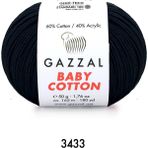 Gazzal Baby Cotton Amigurumi 50GR - Örgü Ipi - Siyah