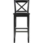 Gazzini Furniture Alaçatı Ahşap Siyah Bar Sandalyesi