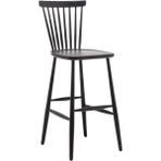 Gazzini Furniture Ashbourne Ahşap Siyah Bar Sandalyesi