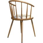 Gazzini Furniture Bamboo Natural Ahşap Mutfak Sandalyesi - Natürel - Beyaz