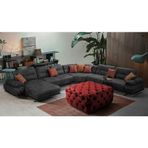 Gazzini Furniture Bordo Kare Chester Model Kapitoneli Orta Puf 75x75 cm