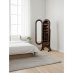 Gazzini Furniture Calista Boy Aynalı Ahşap Takı Dolabı - Ceviz