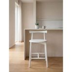 Gazzini Furniture Corne Ahşap Bar Sandalyesi - Beyaz