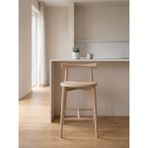 Gazzini Furniture Corne Ahşap Bar Sandalyesi - Natural
