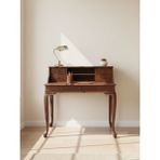 Gazzini Furniture Crown Fransız Still Raflı Ahşap Çalışma Masası 70X110 - 110x70 - Ceviz
