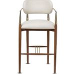 Gazzini Furniture Elegance Kolçaklı Metal Bar Sandalyesi - Ceviz