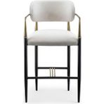 Gazzini Furniture Elegance Kolçaklı Metal Bar Sandalyesi - Siyah