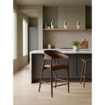 Gazzini Furniture Gazel Ahşap Bar Sandalyesi - Ceviz - Kahverengi
