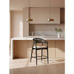 Gazzini Furniture Gazel Bambu Hasırlı Ahşap Bar Sandalyesi Çok Renkli