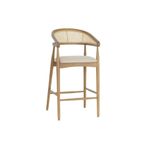 Gazzini furniture Gazel Hazeranlı Ahşap Bar Sandalyesi