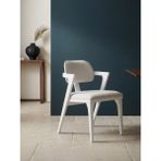 Gazzini Furniture Izabel Masif Ahşap Iskandinav Sandalye - Beyaz