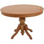 Gazzini Furniture Lindon Baba Ayak Yuvarlak Açılır Masa 100X100 - Naturel - 100 x 100
