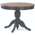 Gazzini Furniture Lindon Baba Ayak Yuvarlak Açılır Masa 120X120 - Antrasit - Ceviz - 120 x 120
