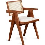 Gazzini Furniture Luna Pergel Hazeranlı Model Hasırlı Natural Ahşap Sandalye