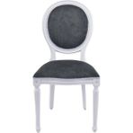 Gazzini Furniture Madalyon Ahşap Klasik Sandalye - Beyaz - Gri