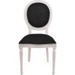 Gazzini Furniture Madalyon Ahşap Klasik Sandalye - Beyaz - Siyah