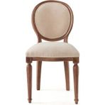 Gazzini Furniture Madalyon Ahşap Klasik Sandalye - Ceviz - Krem