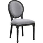 Gazzini Furniture Madalyon Ahşap Sandalye - Siyah - Gri