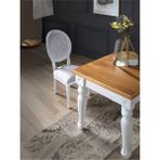 Gazzini Furniture Madalyon Hazeranlı Ahşap Klasik Sandalye - Beyaz