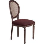 Gazzini Furniture Madalyon Hazeranlı Ahşap Klasik Sandalye - Koyu Ceviz