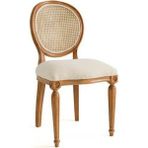 Gazzini Furniture Madalyon Hazeranlı Ahşap Sandalye - Natural - Krem