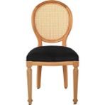 Gazzini Furniture Madalyon Hazeranlı Ahşap Sandalye - Natural - Siyah