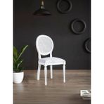 Gazzini Furniture Madalyon Hazeranlı Sandalye - Beyaz