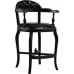 Gazzini Furniture Majesta Classic Ahşap Bar Sandalyesi - Siyah