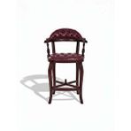 Gazzini Furniture Majesta Kapitoneli Classic Ahşap Bar Sandalyesi Çok Renkli