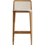 Gazzini Furniture Martha Hazeranlı Ahşap Bar Sandalyesi - Natural