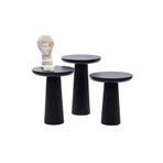 Gazzini furniture Mira Bohem Üçlü Ahşap Zigon Sehpa
