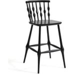 Gazzini Furniture Natura Retro Ahşap Siyah Bar Sandalyesi