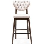 Gazzini Furniture Olivya Ahşap Beyaz Ceviz Bar Sandalyesi