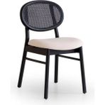 Gazzini Furniture Oslo Hasırlı Ahşap Sandalye - Siyah