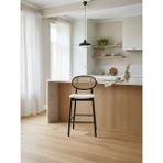 Gazzini Furniture Oslo Hazeranlı Ahşap Bar Sandalyesi - Siyah