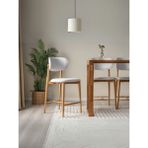 Gazzini Furniture Polo Bohem Ahşap Bar Sandalyesi - Natürel - Beyaz