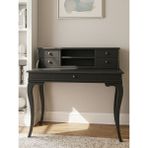Gazzini Furniture Regis Rustik Still Raflı Ahşap Çalışma Masası 80X125 - 125x80 - Siyah