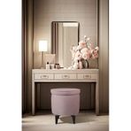 Gazzini Furniture Rio Retro Ayaklı Sandıklı Silindir Dekoratif Puf - Pembe