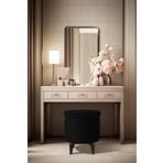 Gazzini Furniture Rio Retro Ayaklı Sandıklı Silindir Dekoratif Puf - Siyah