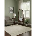 Gazzini Furniture Rivoli Ayaklı Ahşap Oval Boy Aynası 58X165 - Ceviz