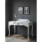 Gazzini Furniture Roma Rustik Klasik Ahşap Çalışma Masası - Beyaz - 123x68