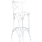 Gazzini Furniture Thonet Ahşap Bar Sandalyesi - Beyaz