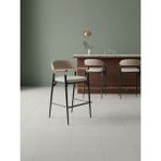 Gazzini Furniture Valen Metal Bar Sandalyesi - Siyah - Beyaz