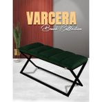 Gazzini Furniture Varcera Sliced Yeşil Puf Çapraz Metal Ayaklı, Dilimli Model Bench - 40x100