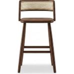Gazzini Furniture Venosa Hazeranlı Ahşap Bar Sandalyesi - Ceviz