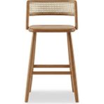 Gazzini Furniture Venosa Hazeranlı Ahşap Bar Sandalyesi - Natural