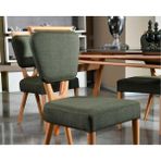 Gazzini Furniture Venüs Ahşap Iskandinav Sandalye - Naturel - Yeşil