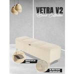 Gazzini Furniture Vetra V2 Sandıklı Puf - Beyaz Dilimli Model Sandıklı Bench Puf - Sandıklı Yatak Ucu Bankı 40x140 cm
